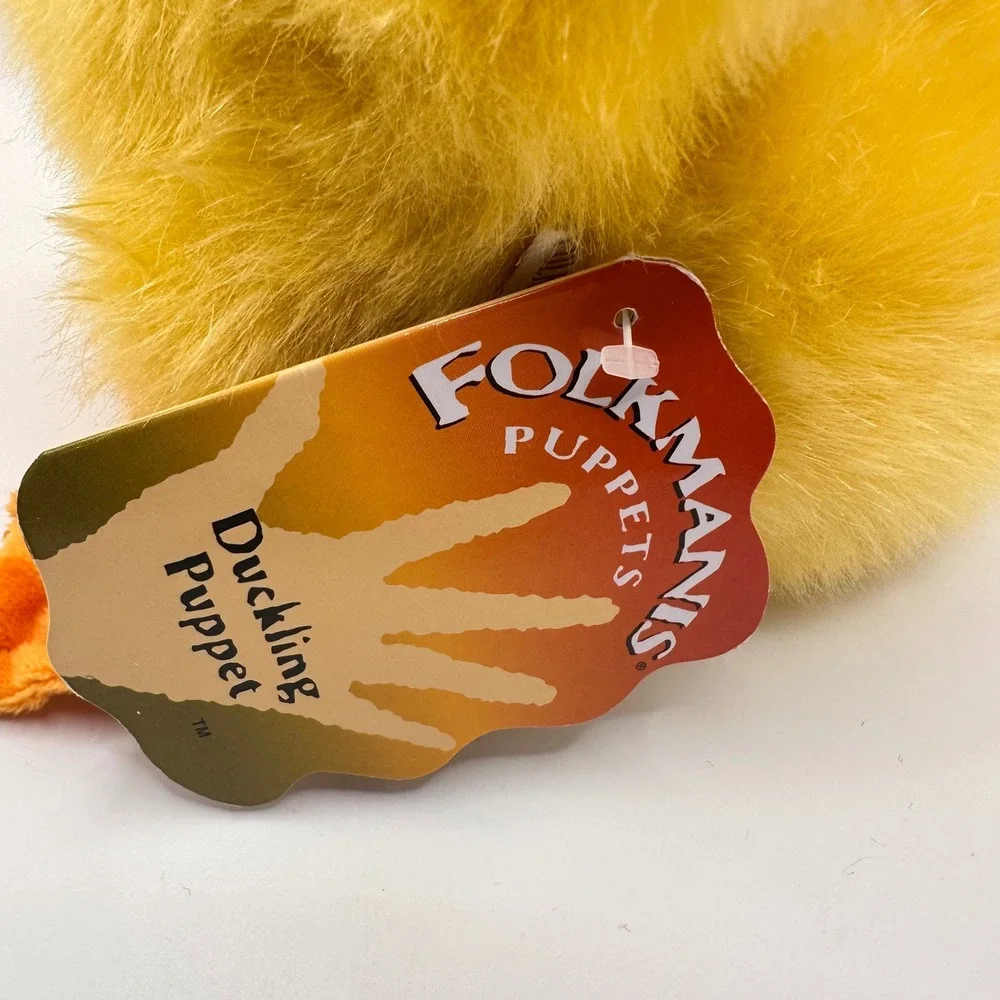 NEW! Folkmanis Duckling Puppet Yellow Plush Bird Hand Puppet 21FM031 VN